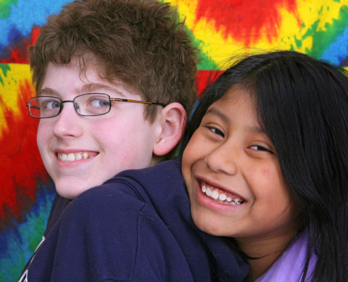 Photo of two children smiling